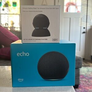 Echo dot and battery base